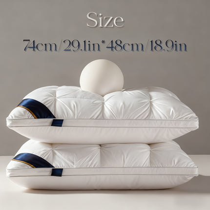 2pcs/1pc Luxury 5-Star Hotel Quality Pillows - 800g Deep Sleep Neck Support