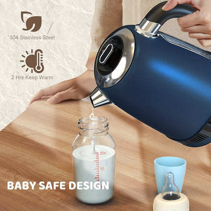 Kettle Temperature Control with 7 Heat Settings & LED Display, 304 Stainless Steel Kettle