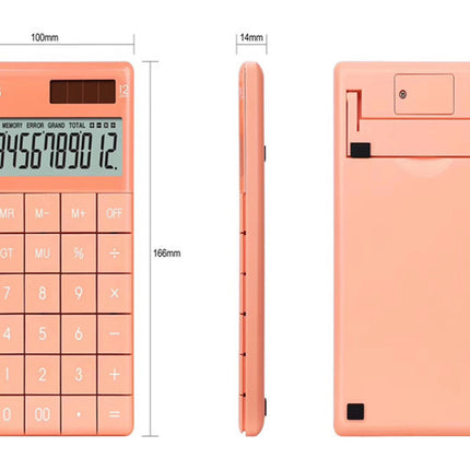 Date Time Tablet Button 12-Digit Solar Office Calculator