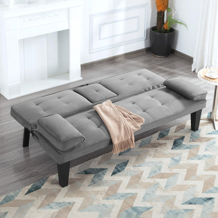 Sofa Bed That Can Be Folded, Featuring an Adjustable Lounge Chair with Removable Armrests