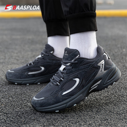 Men'S Stylish Retro Thick Shoes, Comfortable Non-Slip Lace-Up Soft Sole Activities for Men