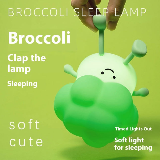 Creative Cartoon Broccoli Silicone Night Lamp Bedroom Sleeping Table Lamp
