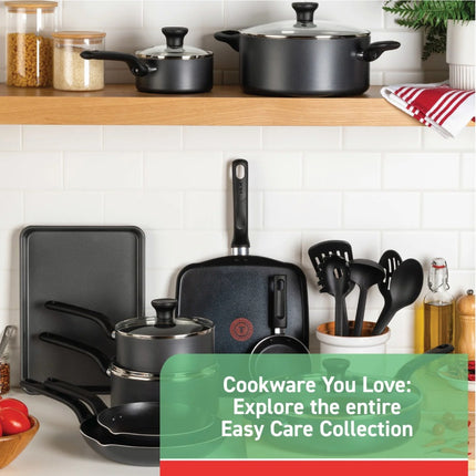 T-fal 20pcs Non-Stick Cookware Set, Cast Iron Material, Easy Care, Dishwasher Safe,
