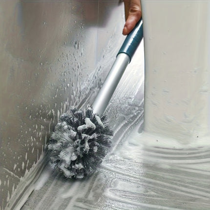 Wall-Mounted Toilet Brush Set with Long Handle - Flexible, No-Dead-Corner Design