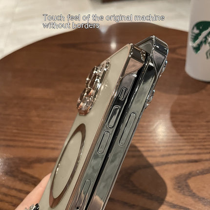 Plastic Dustproof Net Electroplating Frameless Phone Case I Magnetic Hard Shell