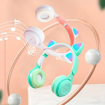 1pc Cute Glowing Cat Ear Headband Headphones Wireless, Long-Lasting, Multi-Color Options