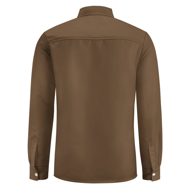 Peach Velvet Casual One Pocket Long Sleeve Shirt