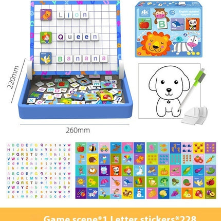 Magnetic Puzzle Children's Puzzle Magnetic Stickers Toys Wooden