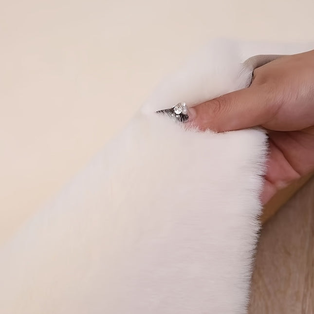1pc Luxury Plush Soft Mat - Ultra-Realistic Rabbit Fur-like Texture,