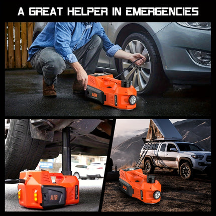 12V/24V/36V Compatible 5-Ton (5T) Heavy-Duty Hydraulic Car Jack with Air Compressor