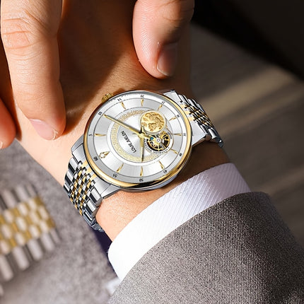 Men's & Women's Luxury Stainless Steel Mechanical Watch with Movement
