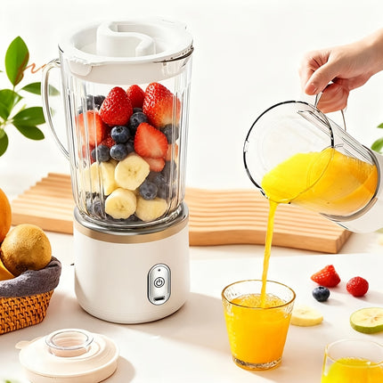 Rechargeable Juicer Dual Cups, Multifunctional, Wireless, Portable Blender, Ideal for Home