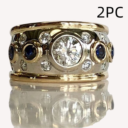 Retro Style Shiny Cubic Zirconia Ring