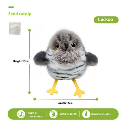 Cross-border Hot Cat Shaking Bird Simulation Bird Cat Toy Self-Hi Relieving Stuffy Electric Sound Sparrow Automatic Funny Cat