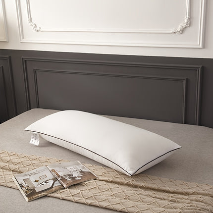 1pc Premium Soft Extra-Long Pillow Insert, White - Best Pillow for Bedroom Bedding, Comfortable Sleep
