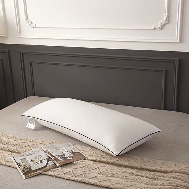 1pc Premium Soft Extra-Long Pillow Insert, White - Best Pillow for Bedroom Bedding, Comfortable Sleep