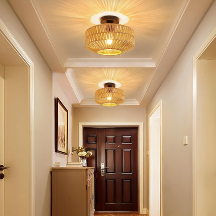 Unique handwoven lamp, ceiling light, holiday gift lamp, elegant bohemian-style chandelier