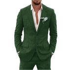 Dark Green Coat Suit Pants / XS