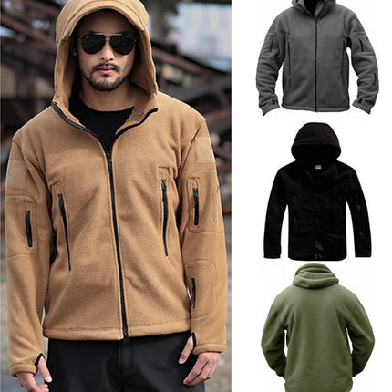 Men's Outdoor Keep Warm Liner Fleece Sweater Cold-proof Shell Jacket