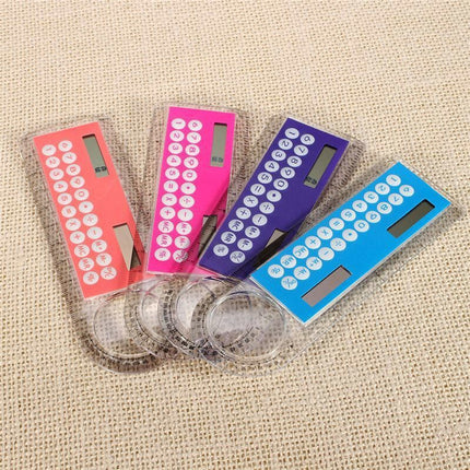 Wholesale Mini Color Multifunctional Student 10cm Ruler Solar Calculator