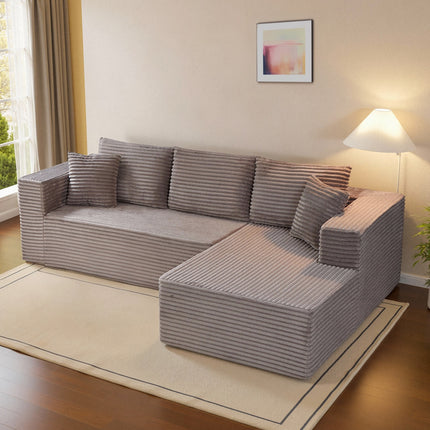 Sofa, Boneless Deep Seat Modular Couch, No Assembly Required, Minimalist Modern Design