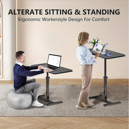 Adjustable Height Office Computer Desk, Mobile Laptop Bedside Table/folding Desk