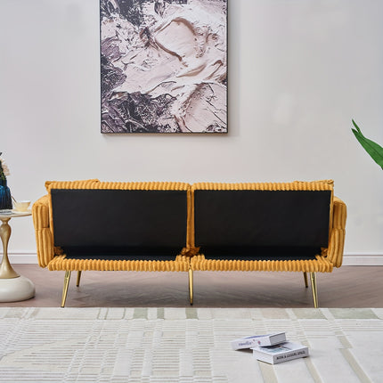 Sofa Bed with Collapsible Armrests, Ideal for Living Areas And Compact Spaces