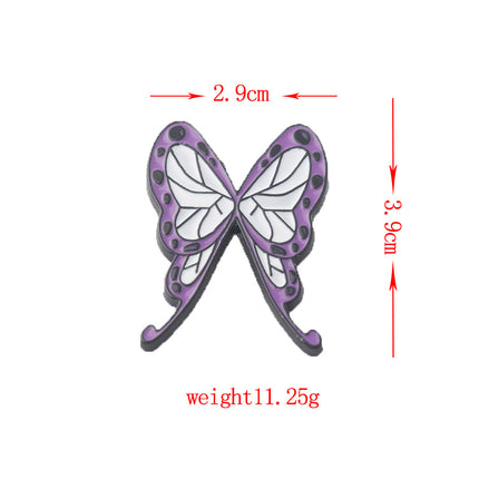 Color Butterfly Keychain Metal Pendant