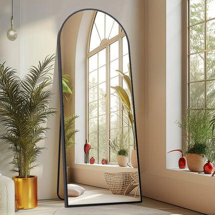 Full-Length Mirror Free Standing, Leaning, Hanging, and Mounted Options - Aluminum Frame