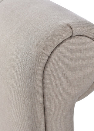 Double Bed With Adjustable Headboard In Linen