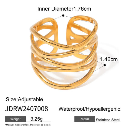 Stainless Steel Ring For Womencolorfast Subtly Luxurious And Exudes A Premium Vibe