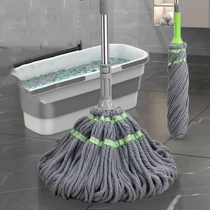 mop the floor, mop the mop with mop cloth, and absorb water