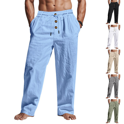 Men's Beach Trendy Button Loose Skin-friendly Breathable