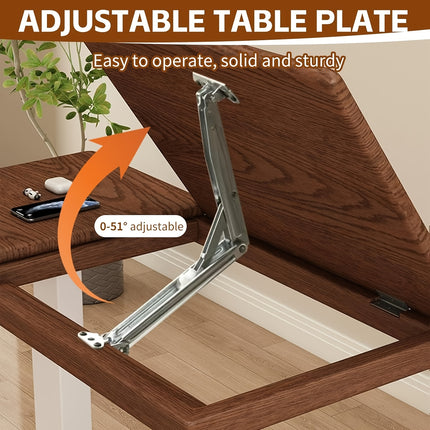 Portable Desk for Sofa And Bed, Height Adjustable Laptop Table Small Standing Desk Rolling