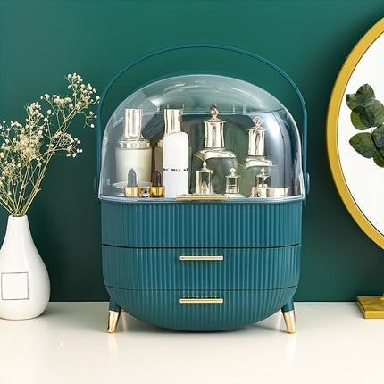 Luxury Cosmetic Organizer with Transparent Dome Lid