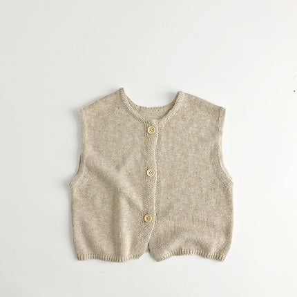 Children's Clothing Vest Spring And Autumn Boys And Girls Fashionable Sweater Cardigan