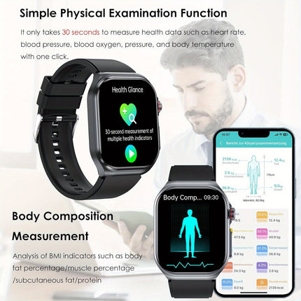 2026 New Smartwatch for Women Men, 5.18cm AMOLED Screen, 530mAh Long-Last Battery, BT 5.3 Calls,