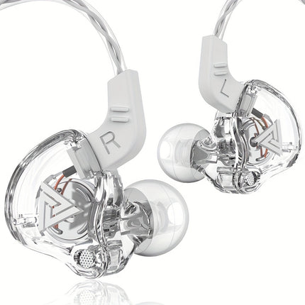 Microphone Headphones, HiFi Bass Sport In-ear Monitor Headset, Music Game Earbuds 3.5MM