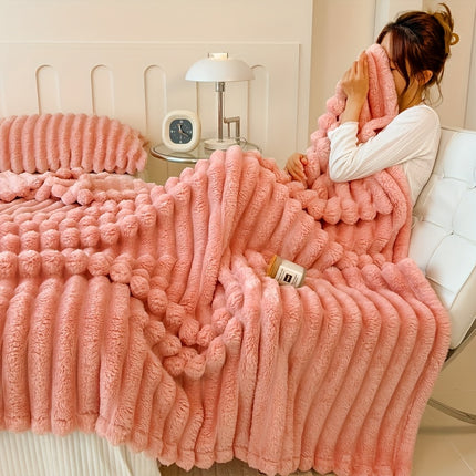 Classic Stripe Pattern - Striped Flannel Fleece Blanket Ultra-Soft, Lightweight - Multi-Color