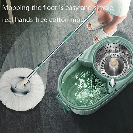 1set, Hands-free Wash Rotating Mop And Bucket Set/ Only 3 Replacement Mop Head Refill, Wet And Dry Use