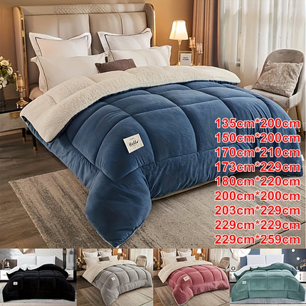 1pc Thick Quilted Comforter Insert - Ultra Soft Breathable Polyester, Machine Washable