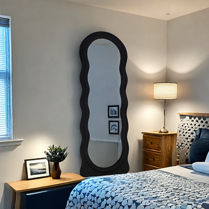 Full-Length Mirror with Soft Flannel Cover, Dual Wall or Floor Standing Design,