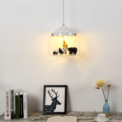 Glass Chandelier Coffee Shop Clothing Store Personalized Creative Animal Children Cartoon Art Chandelier