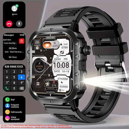 GWENLAND New Smart Watch for Men 5.11 cm Big Screen Display Wireless Make/Answer Call Watch,