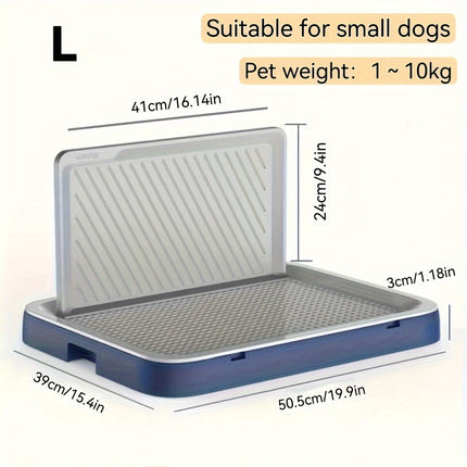 Flat, Non-Slip, Durable, Easy-Clean Grid Design Dog Toilet Training Tray - Splash-Proof, Washable with Urine Absorption for Small & Medium Breeds, Polypropylene Material, Pet Potty Training Tray|Splash Proof Design|Durable Pe