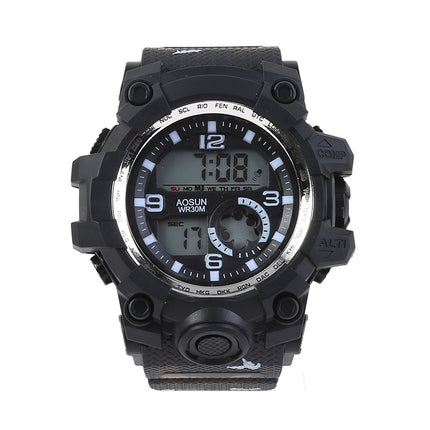 Watch Female Round Korean Style Simple Waterproof Sports Electronic