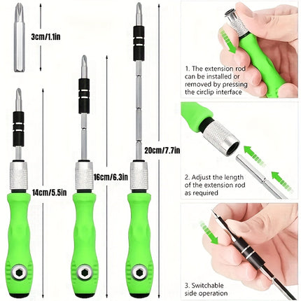 32 in 1 Precision Screwdriver Set - Home Essential  Portable - Mini Magnetic Phillips Flathead