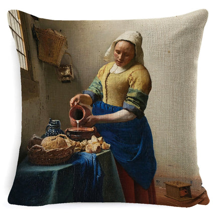 Oil Painting Pillow Famous Painting Pillow Cushion New Sofa Pillow Cover