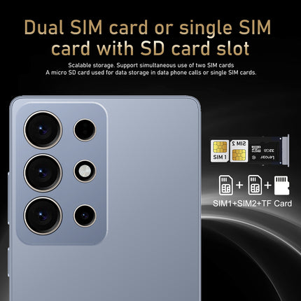 Premium Unlocked 5G Android 12 Smartphone 2025 8GB RAM + 256GB, 6.8" HD Display, 72MP+108MP Dual Camera