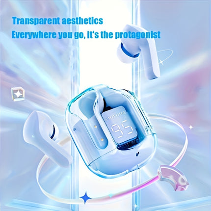 Wireless Headphones - Colorful Sports Game Music Companion with LED Digital Power Display